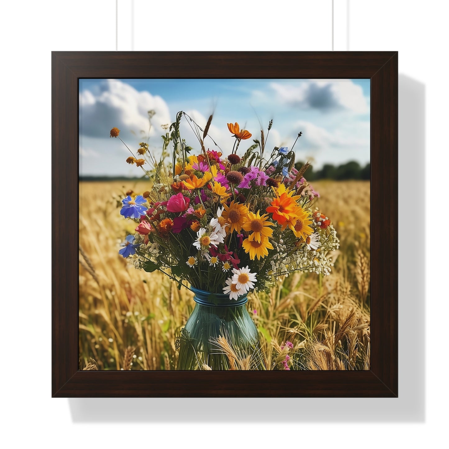 Wildflower Vase Framed Vertical Poster