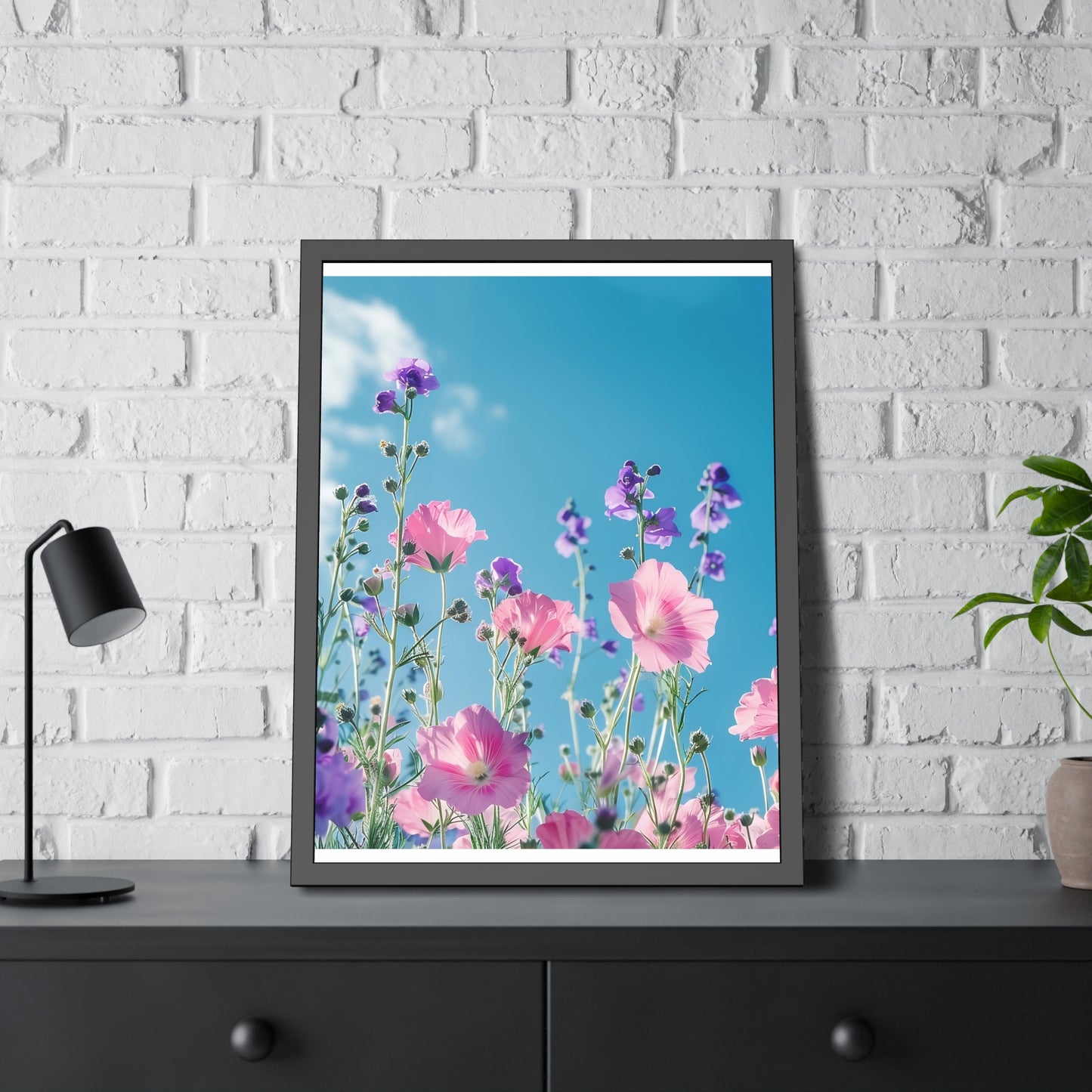 Pink & Lavender Spring Flowers Framed Paper Posters
