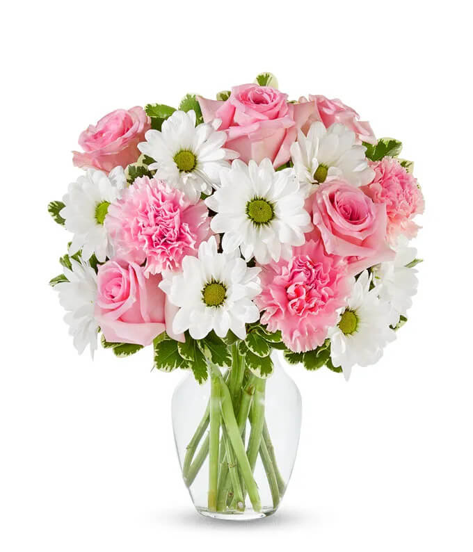 Pastel Daisy & Rose Delight Bouquet